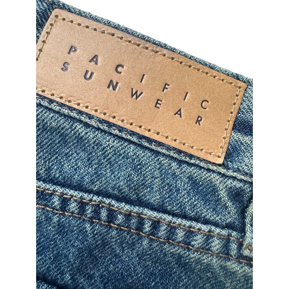 Pacsun Dark Indigo Size 27 Low Rise Micro Mini Skirt Jean Pockets NWOT - Picture 5 of 14